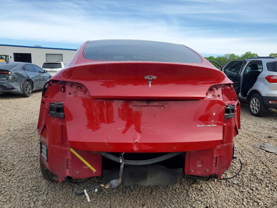 2022 Tesla VIN 7SAYGDEE2NF453753 COPART salvage auction — REAR END, Ny - Mv-907A Salvage Certificate, sold $7,400 on 2026-07-22 (photo 6)