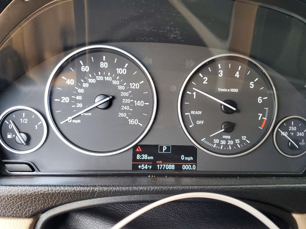 2013 BMW 3 Series VIN WBA3B5G57DNS02412 COPART salvage auction — Front End, IL - SALVAGE CERTIFICATE, sold $625 on 2026-07-02 (photo 9)