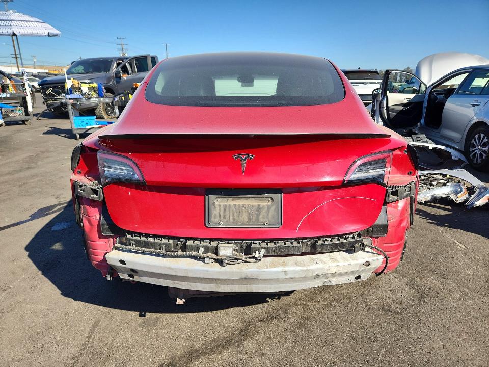 2021 Tesla Model 3 VIN 5YJ3E1EB7MF875470 COPART salvage auction — REAR END, Ca - Salvage Certificate, sold $3,800 on 2026-07-22 (photo 6)