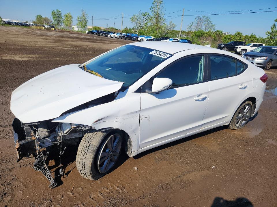 2018 Hyundai Elantra VIN KMHD84LF2JU467282 COPART salvage auction — FRONT END, Qc - Gravement Accidente, sold $1,650 on 2026-07-07 (photo 1)
