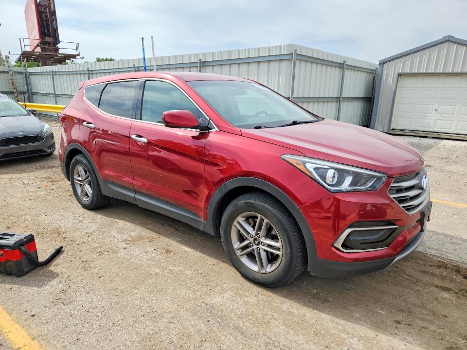 2017 Hyundai Santa fe VIN 5XYZTDLB2HG440293 COPART salvage auction — HAIL, Ks - Cert Of Title-Salvage, sold $4,000 on 2026-07-08 (photo 4)