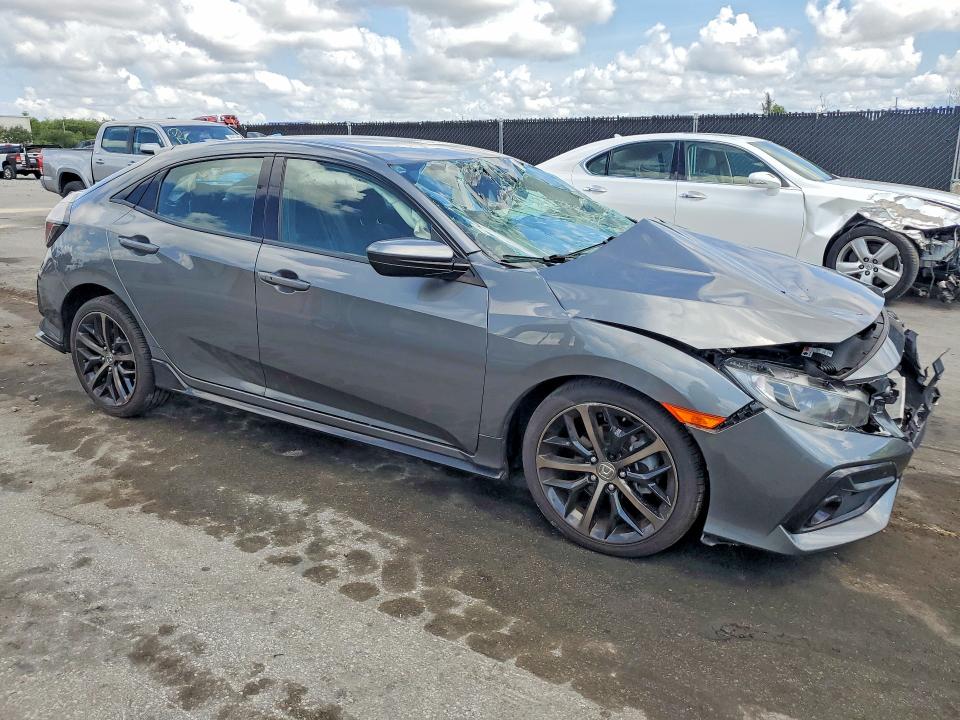 2021 Honda Civic VIN SHHFK7H45MU412246 COPART salvage auction — FRONT END, Fl - Certificate Of Destruction, sold $3,050 on 2026-07-02 (photo 4)