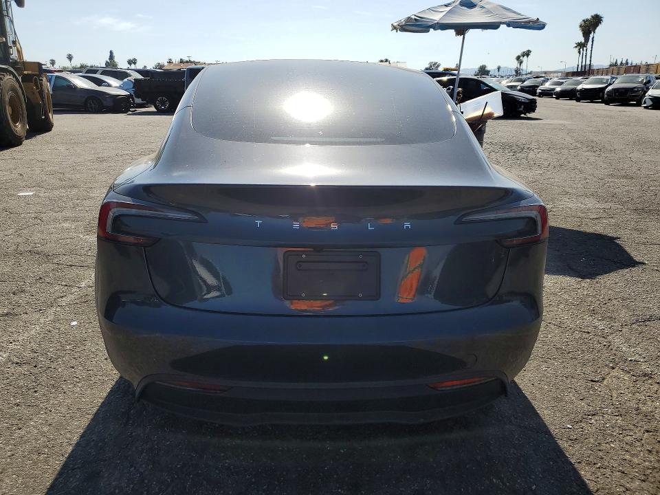 2025 Tesla VIN 5YJ3E1EA7SF004041 COPART salvage auction — FRONT END, Ca - Salvage Certificate, sold $13,400 on 2026-07-31 (photo 6)