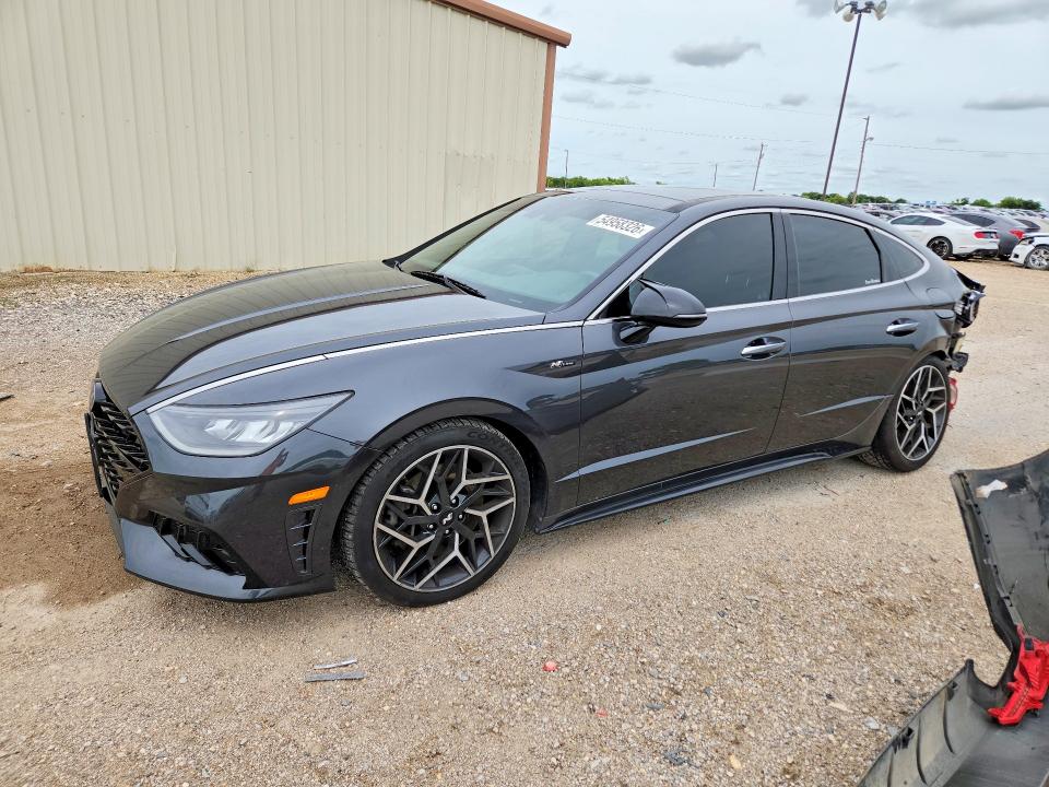 2021 Hyundai Sonata VIN 5NPEK4JC1MH127526 COPART salvage auction — REAR END, Tx - Salvage Vehicle Title, sold $5,600 on 2026-07-22 (photo 1)