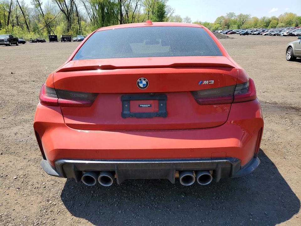 2023 BMW M3 VIN WBS53AY04PFP82536 COPART salvage auction — ALL OVER, Ct - Cert Of Title-Salvage, sold $17,300 on 2026-07-07 (photo 6)