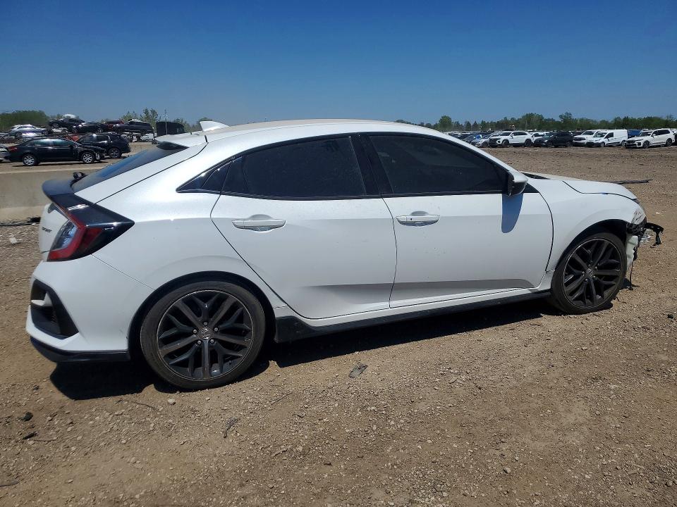 2021 Honda Civic VIN SHHFK7H43MU419180 COPART salvage auction — FRONT END, Il - Salvage Certificate, sold $5,600 on 2026-07-28 (photo 3)