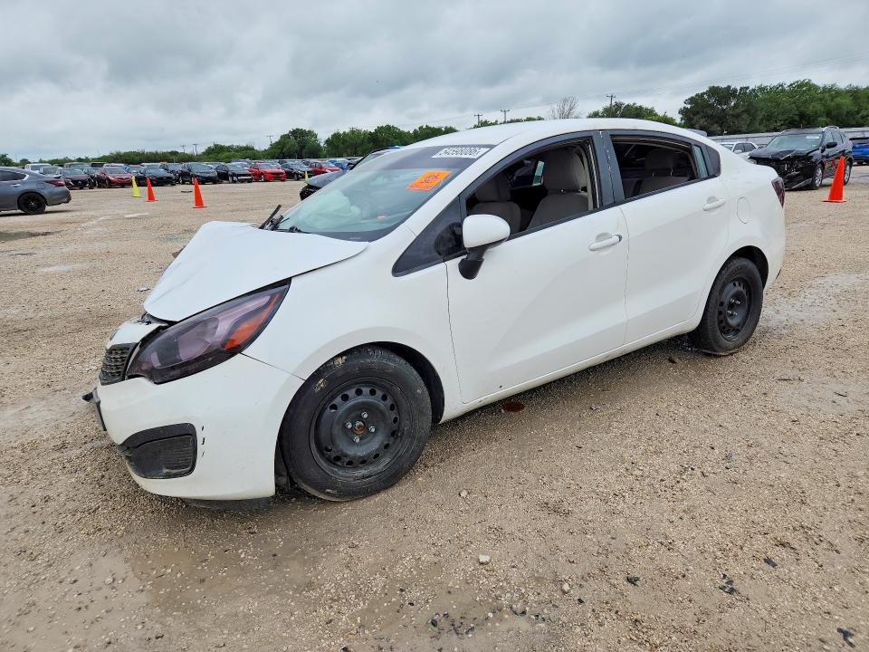 2015 Kia Rio VIN KNADM4A38F6457504 COPART salvage auction — FRONT END, Ca - Salvage Certificate, sold $150 on 2026-07-09 (photo 1)