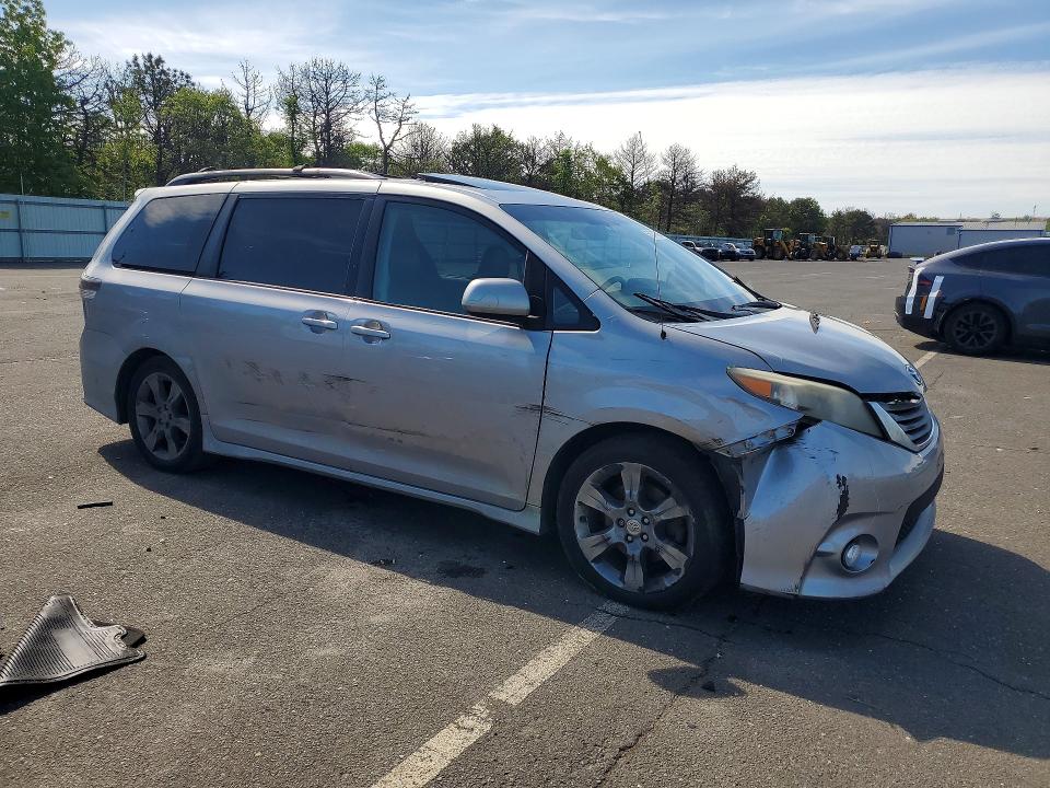 2011 Toyota Sienna VIN 5TDXK3DC8BS114990 COPART salvage auction — FRONT END, Ny - Mv-907A Salvage Certificate, sold $2,400 on 2026-07-08 (photo 4)