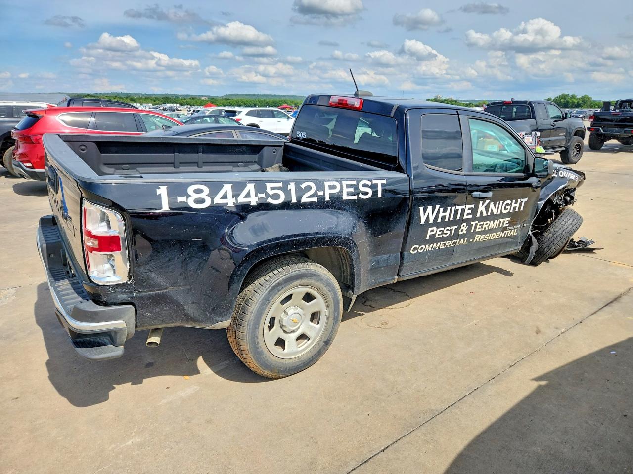 2022 Chevrolet Colorado VIN 1GCHSBEAXN1126233 COPART salvage auction — Frame Damage, TX - SALVAGE VEHICLE TITLE, sold $3,400 on 2026-07-09 (photo 3)