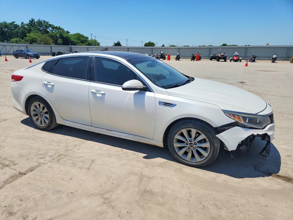 2016 Kia Optima VIN 5XXGU4L3XGG091139 COPART salvage auction — FRONT END, Tx - Salvage Vehicle Title, sold $1,650 on 2026-07-16 (photo 4)