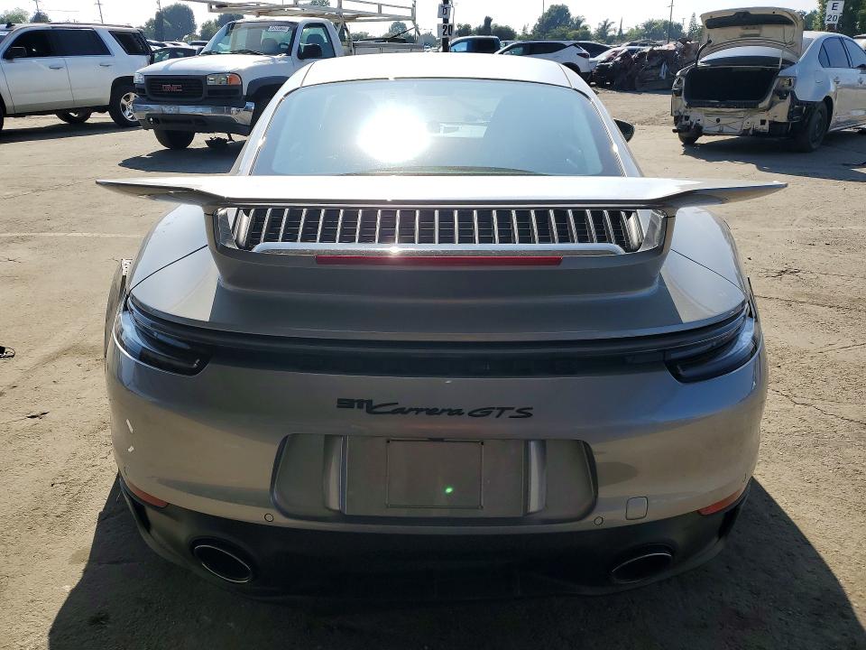 2022 Porsche 911 VIN WP0AB2A99NS221891 COPART salvage auction — REAR END, Ca - Salvage Certificate, sold $60,500 on 2026-07-02 (photo 6)