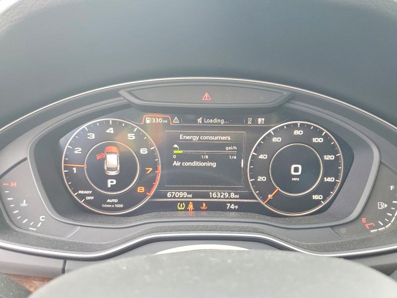 2018 Audi Q5 VIN WA1ANAFY1J2010903 COPART salvage auction — FRONT END, Ca - Salvage Certificate, sold $7,000 on 2026-07-17 (photo 9)