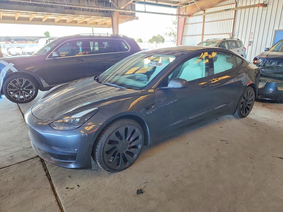 2022 Tesla Model 3 VIN 5YJ3E1EC2NF293397 COPART salvage auction — REAR END, Ca - Salvage Certificate, sold $11,700 on 2026-07-02 (photo 1)