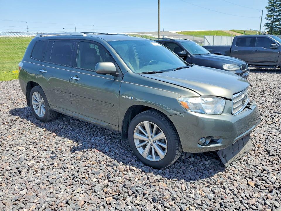 2009 Toyota Highlander VIN JTEEW44AX92030408 COPART salvage auction — FRONT END, In - Cert Of Title-Salvage Title, sold $325 on 2026-07-21 (photo 4)