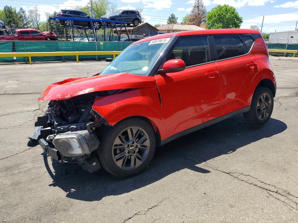 2021 Kia Soul VIN KNDJ33AU2M7133385 COPART salvage auction — FRONT END, Co - Salvage Title, sold $1,300 on 2026-07-09 (photo 1)