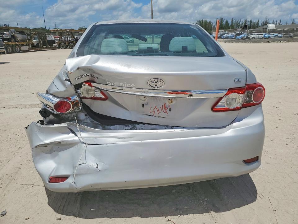 2013 Toyota Corolla VIN 2T1BU4EE1DC123522 COPART salvage auction — REAR END, Fl - Cert Of Title Slvg Rebuildable, sold $1,100 on 2026-07-02 (photo 6)