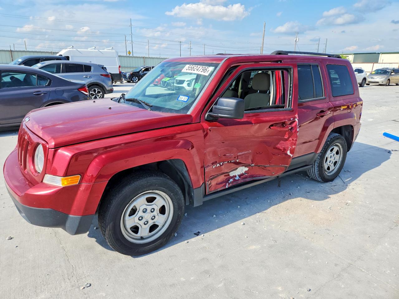 2016 Jeep Patriot VIN 1C4NJPBA1GD675232 COPART salvage auction — Side, TX - SALVAGE VEHICLE TITLE, sold $850 on 2026-07-02 (photo 1)