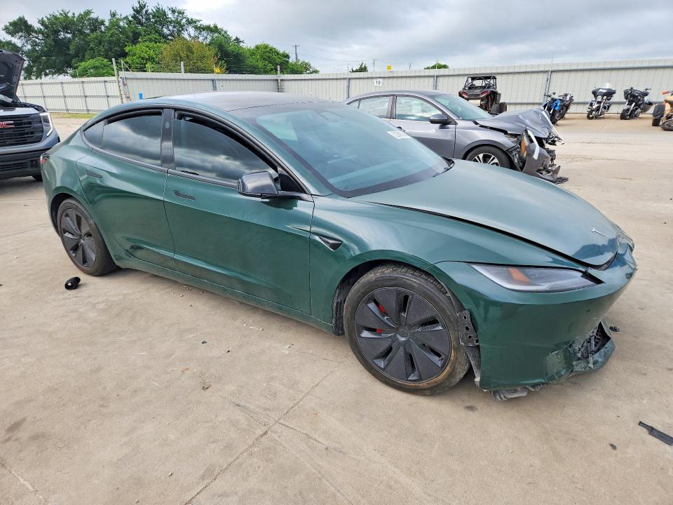 2024 Tesla Model 3 VIN 5YJ3E1EB3RF740302 COPART salvage auction — FRONT END, Tx - Certificate Of Title, sold $15,900 on 2026-07-20 (photo 4)