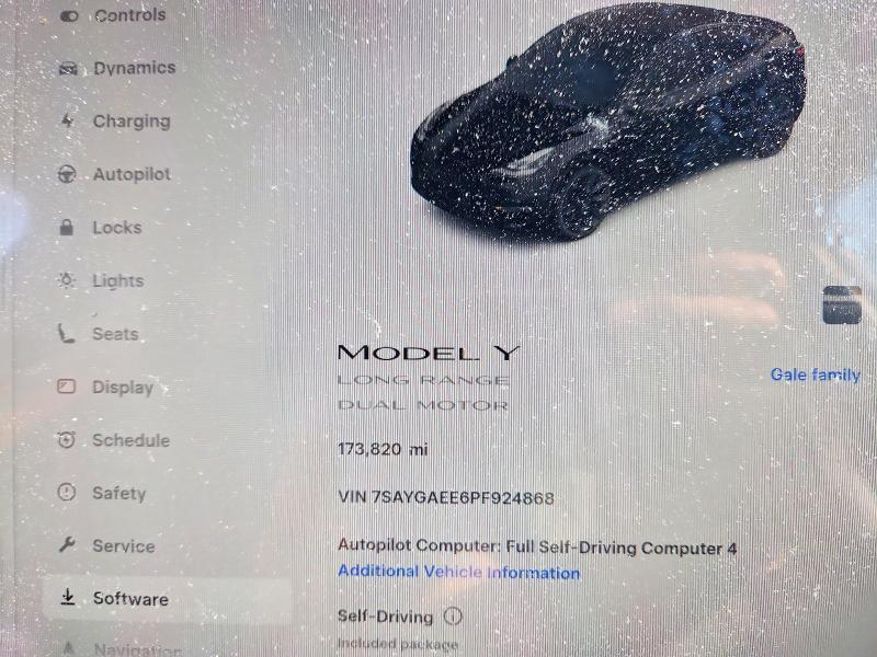 2023 Tesla Model y VIN 7SAYGAEE6PF924868 COPART salvage auction — REAR END, Va - Cert Of Title - Salvage, sold $8,500 on 2026-07-22 (photo 9)