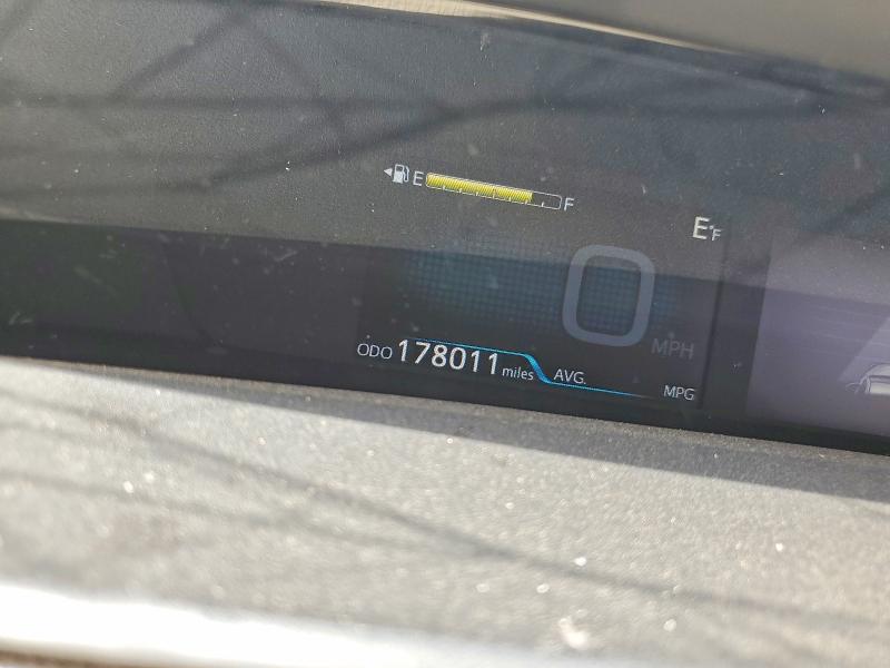 2016 Toyota Prius VIN JTDKBRFU8G3007451 COPART salvage auction — REAR END, Il - Salvage Certificate, sold $750 on 2026-07-08 (photo 9)