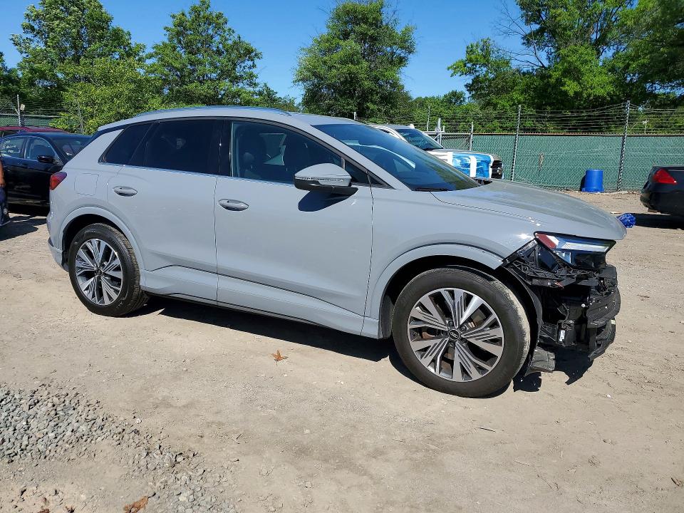 2023 Audi Q4 e-tron VIN WA1BCBFZ7PP014474 COPART salvage auction — FRONT END, Md - Cert Of Salvage > 75% Damage, sold $14,600 on 2026-09-01 (photo 4)
