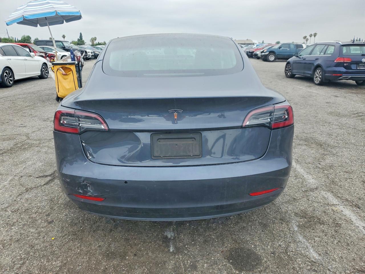 2021 Tesla Model 3 VIN 5YJ3E1EA5MF100589 COPART salvage auction — Rear End, CA - SALVAGE CERTIFICATE, sold $8,500 on 2026-07-10 (photo 6)
