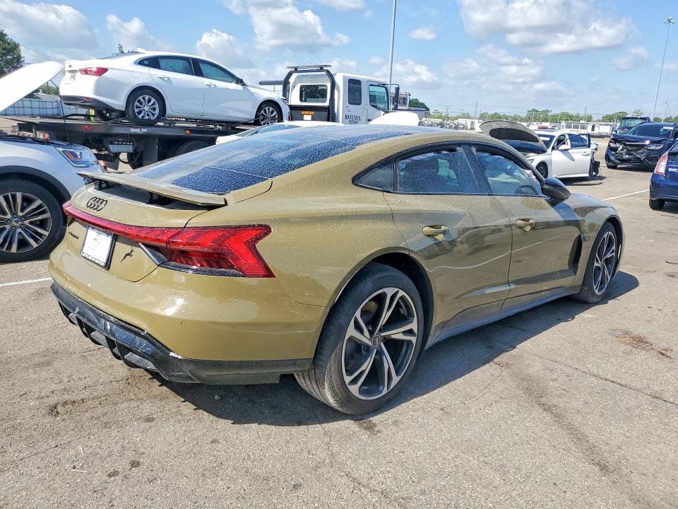 2024 Audi E-tron gt VIN WAUCJBFW0R7001801 COPART salvage auction — SIDE, Oh - Cert Of Title-Salvage, sold $19,700 on 2026-08-19 (photo 3)