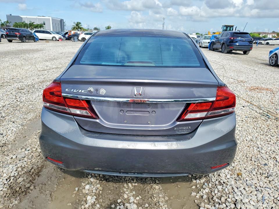 2014 Honda Civic VIN 19XFB2F56EE059796 COPART salvage auction — FRONT END, Fl - Cert Of Title Slvg Rebuildable, sold $1,600 on 2026-07-02 (photo 6)