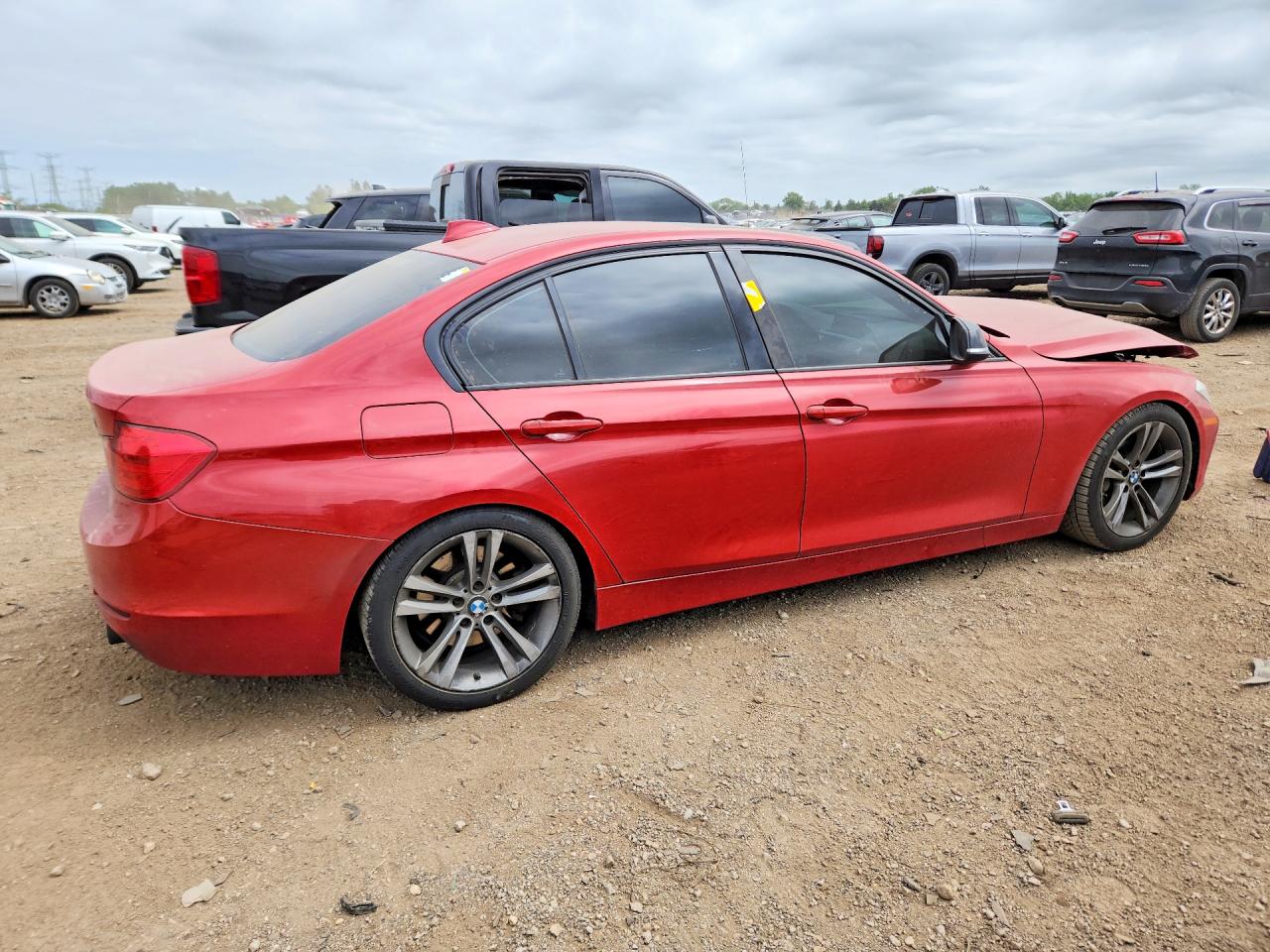 2012 BMW 3 Series VIN WBA3A9C51CF270245 COPART salvage auction — Front End, IL - SALVAGE CERTIFICATE, sold $1,150 on 2026-07-09 (photo 3)