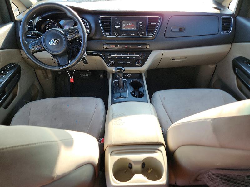 2015 Kia SEDONA VIN KNDMB5C12F6021404 COPART salvage auction — FRONT END, TX - CERTIFICATE OF TITLE, sold $1,500 on 2026-07-07 (photo 8)