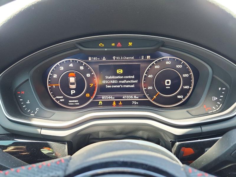 2019 Audi A4 VIN WAUENAF46KA109404 COPART salvage auction — FRONT END, Co - Public - Salvage Title, sold $7,700 on 2026-07-16 (photo 9)