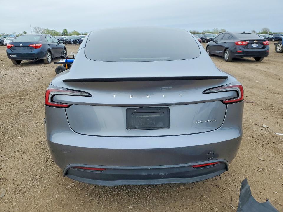 2025 Tesla VIN 5YJ3E1EB6SF886540 COPART salvage auction — SIDE, Il - Salvage Certificate, sold $11,200 on 2026-07-28 (photo 6)