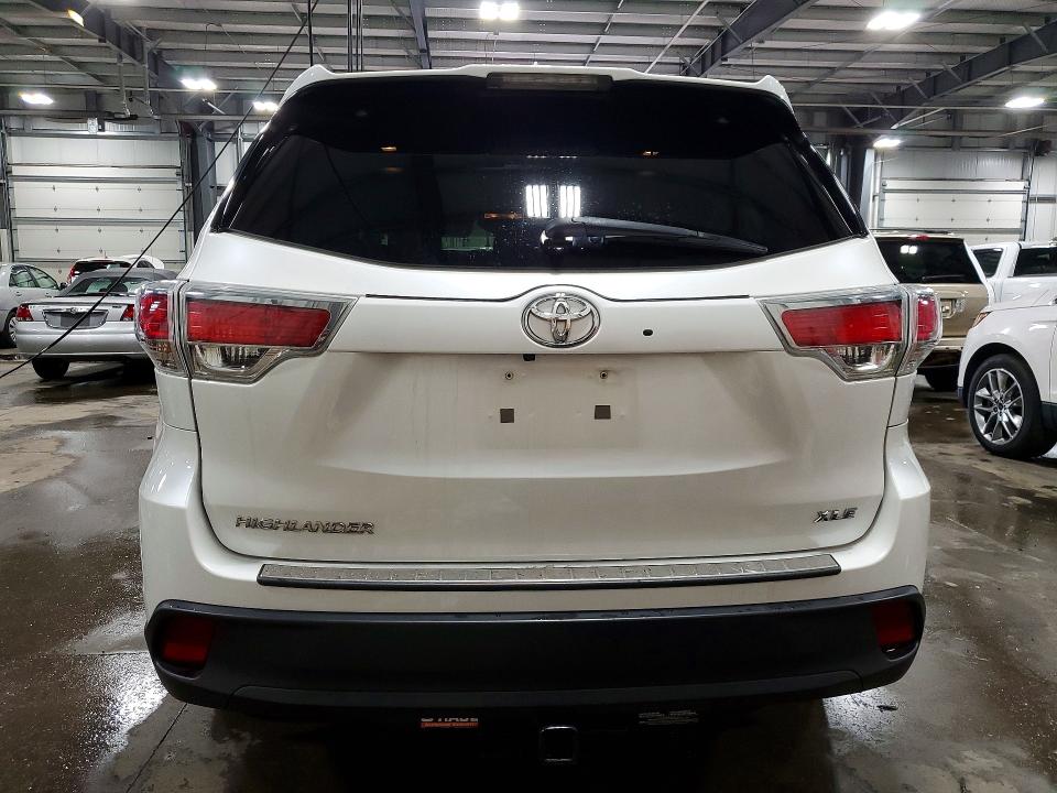 2016 Toyota Highlander VIN 5TDJKRFH5GS352739 COPART salvage auction — FRONT END, Mn - Cert Of Title-Salvage, sold $250 on 2026-07-21 (photo 6)