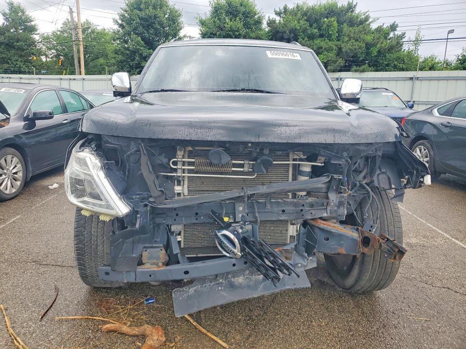 2019 Nissan Armada VIN JN8AY2NDXK9093097 COPART salvage auction — FRONT END, In - Certificate Of Title (P), sold $6,500 on 2026-07-29 (photo 5)