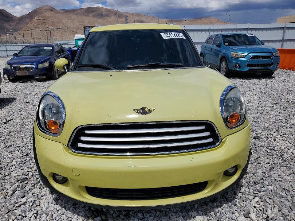 2012 Mini Cooper VIN WMWZB3C52CWM02921 COPART salvage auction — FRONT END, Nv - Salvage Title, sold $575 on 2026-08-05 (photo 5)