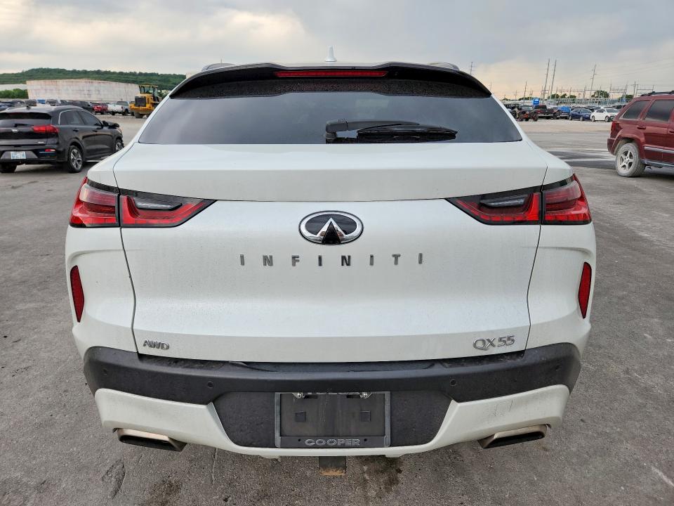 2023 Infiniti Qx55 VIN 3PCAJ5JR5PF113367 COPART salvage auction — FRONT END, Ok - Cert Of Title-Salvage, sold $7,800 on 2026-07-08 (photo 6)
