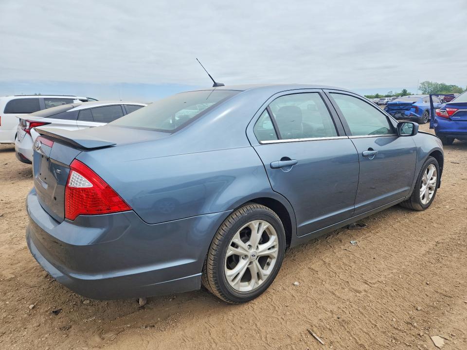 2012 Ford Fusion VIN 3FAHP0HAXCR317127 COPART salvage auction — FRONT END, Il - Salvage Certificate, sold $1,450 on 2026-07-02 (photo 3)