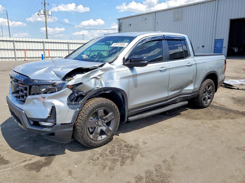 2026 Honda Ridgeline VIN 5FPYK3F64TB021456 COPART salvage auction — FRONT END, Fl - Cert Of Title Slvg Rebuildable, sold $15,100 on 2026-07-22 (photo 1)