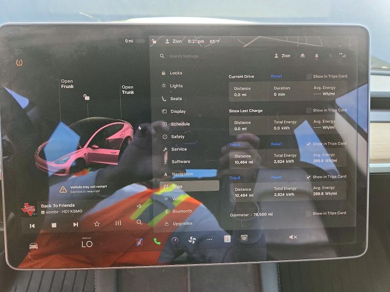 2021 Tesla Model 3 VIN 5YJ3E1EB7MF973866 COPART salvage auction — MINOR DENT/SCRATCHES, Tx - Cert Of Title-Rebuilt Salvage (P), sold $9,400 on 2026-07-16 (photo 9)