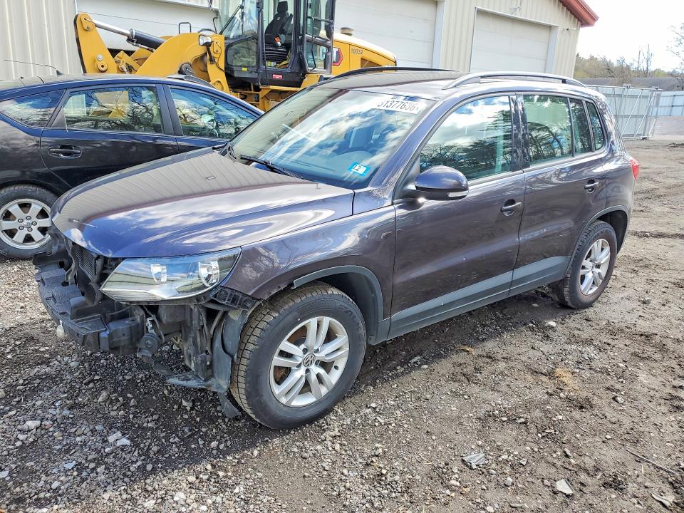 2016 Volkswagen Tiguan VIN WVGBV7AX5GW592805 COPART salvage auction — FRONT END, Wv - Salvage Certificate, sold $2,900 on 2026-07-27 (photo 1)