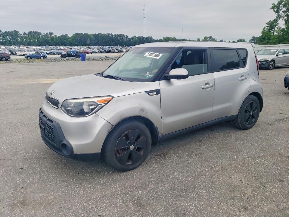 2014 Kia Soul VIN KNDJN2A26E7734206 COPART salvage auction — FRONT END, Nc - Salvage Certificate Of Title, sold $850 on 2026-07-21 (photo 1)