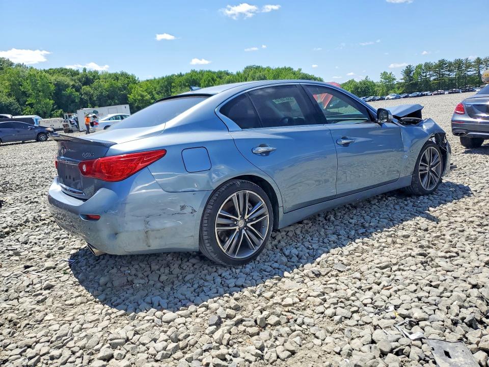 2014 Infiniti Q50 VIN JN1BV7AR2EM703523 COPART salvage auction — FRONT END, Nj - Cert Of Title-Salvage, sold $6,600 on 2026-07-20 (photo 3)