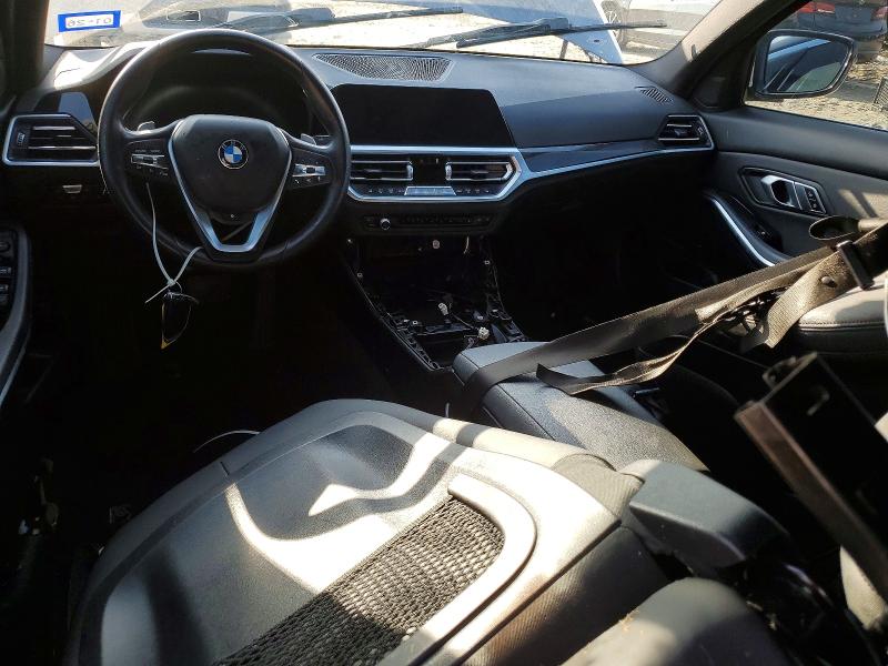 2020 BMW 3er VIN 3MW5R1J07L8B39730 COPART salvage auction — WATER/FLOOD, Tx - Salvage Title-Flood Damage, sold $7,100 on 2026-07-10 (photo 8)