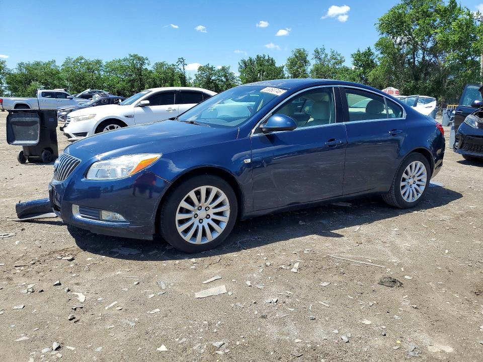 2011 Buick Regal VIN W04GP5EC9B1025299 COPART salvage auction — FRONT END, Md - Cert Of Salvage > 75% Damage, sold $400 on 2026-07-02 (photo 1)