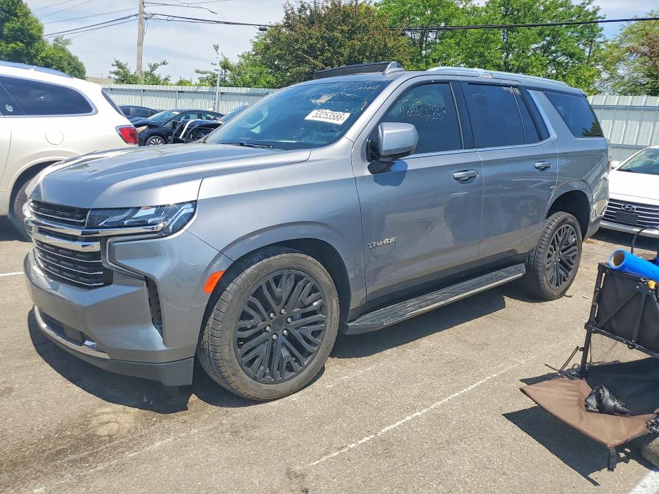 2021 Chevrolet Tahoe VIN 1GNSKNKD5MR399478 COPART salvage auction — FRONT END, In - Certificate Of Title (P), sold $18,300 on 2026-07-02 (photo 1)