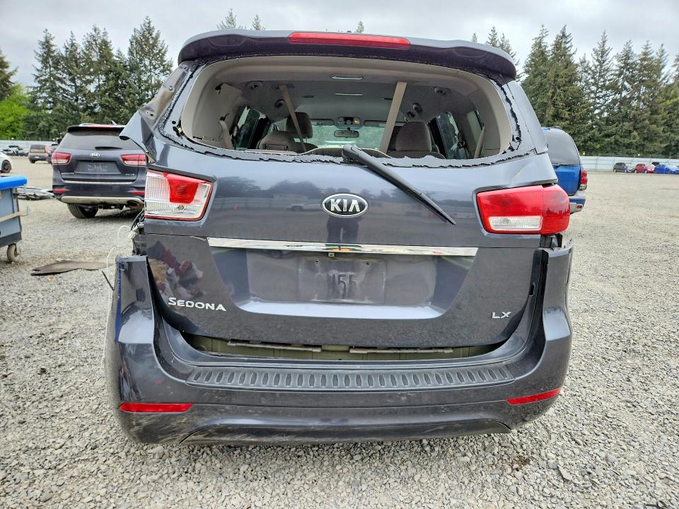 2017 Kia SEDONA VIN KNDMB5C12H6234274 COPART salvage auction — REAR END, WA - BILL OF SALE, sold $1,350 on 2026-07-24 (photo 6)