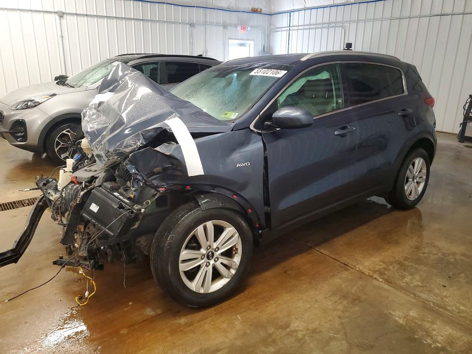 2017 Kia Sportage VIN KNDPMCACXH7170205 COPART salvage auction — FRONT END, Pa - Certificate Of Salvage, sold $725 on 2026-07-15 (photo 1)
