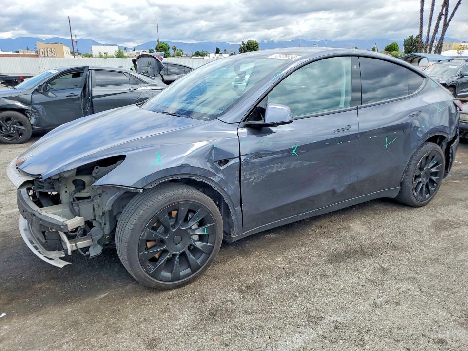 2020 Tesla VIN 5YJYGDEE5LF045502 COPART salvage auction — FRONT END, Ca - Salvage Certificate, sold $7,100 on 2026-07-24 (photo 1)