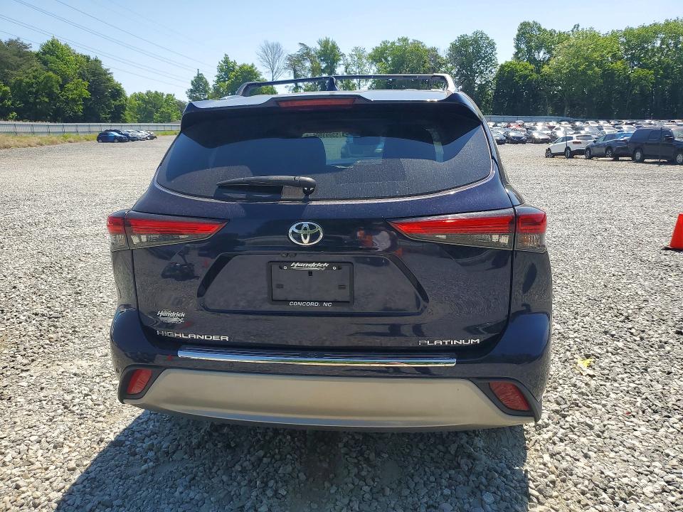 2023 Toyota Highlander VIN 5TDKDRAH7PS030593 COPART salvage auction — FRONT END, Nc - Salvage Certificate Of Title, sold $4,250 on 2026-07-29 (photo 6)