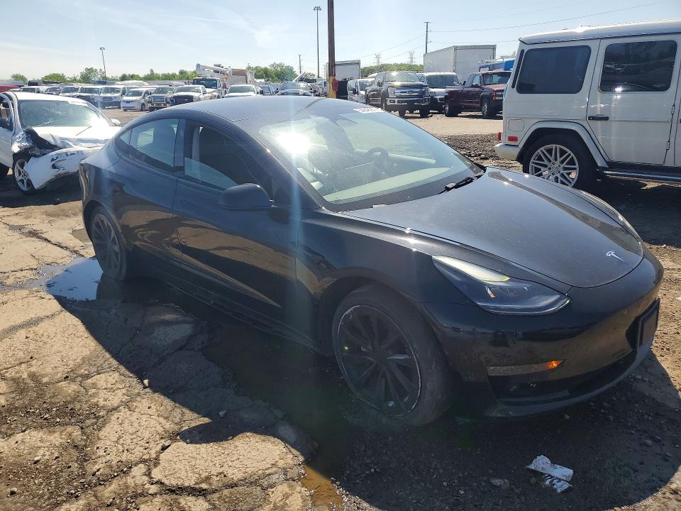 2022 Tesla Model 3 VIN 5YJ3E1EA1NF189868 COPART salvage auction — FRONT END, Mi - Certificate Of Title, sold $2,650 on 2026-07-24 (photo 4)